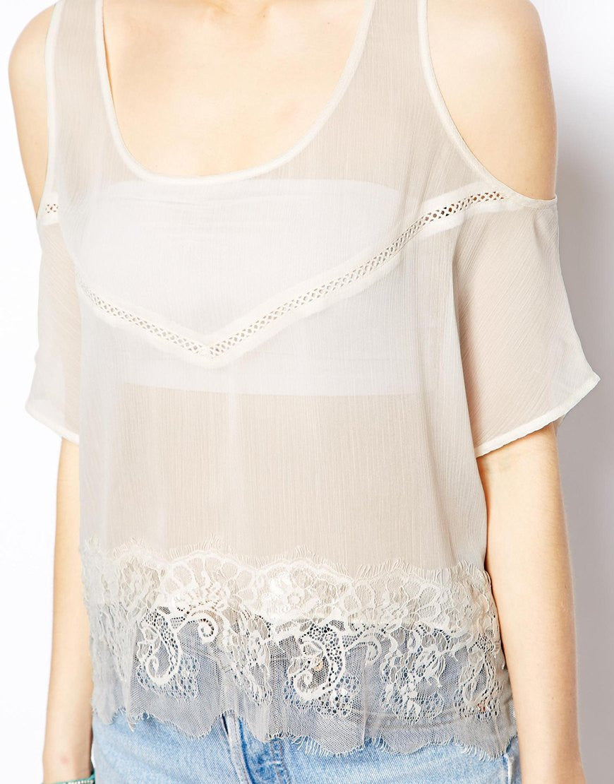 Cold Shoulder Lace Vest Thumbnail