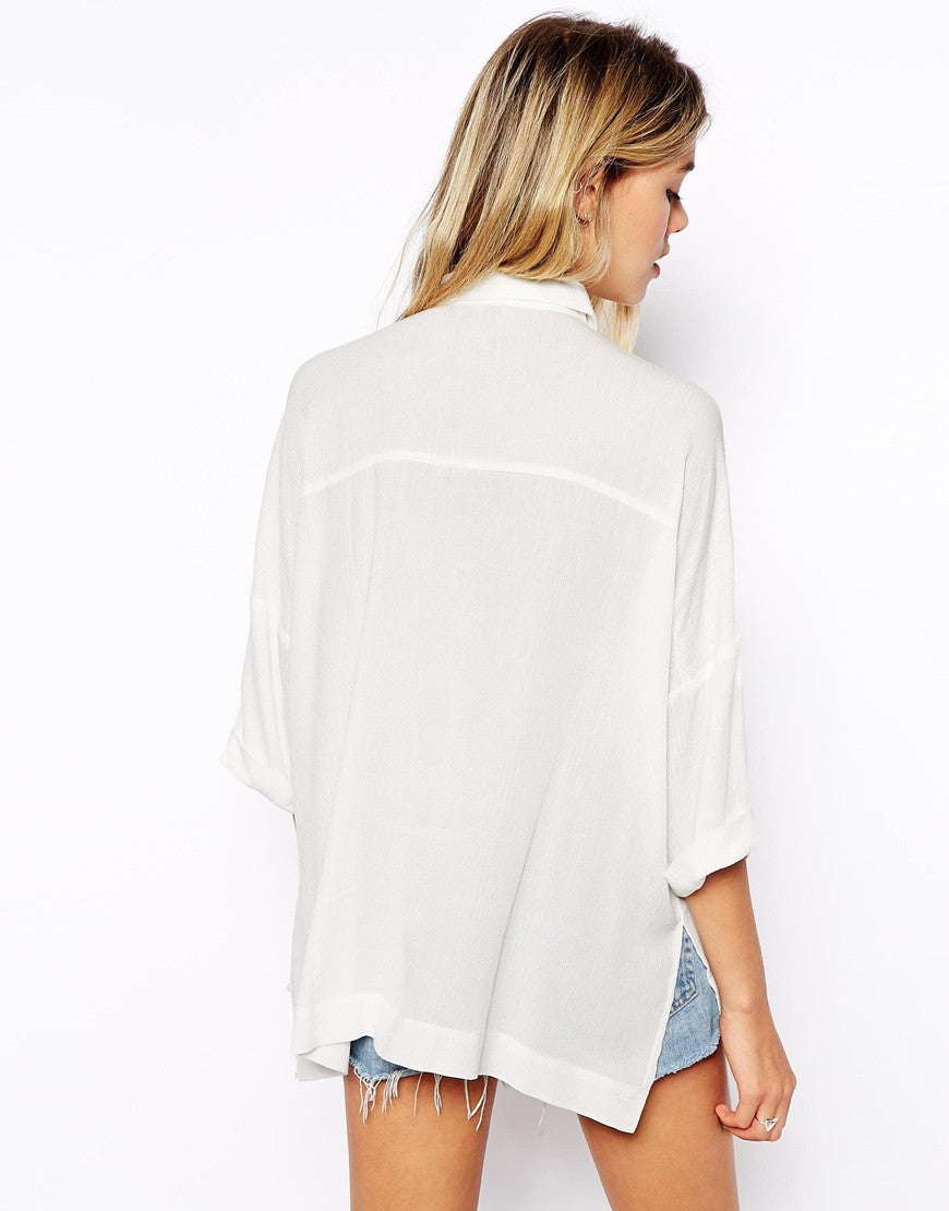 Crinkle Oversize Blouse Thumbnail