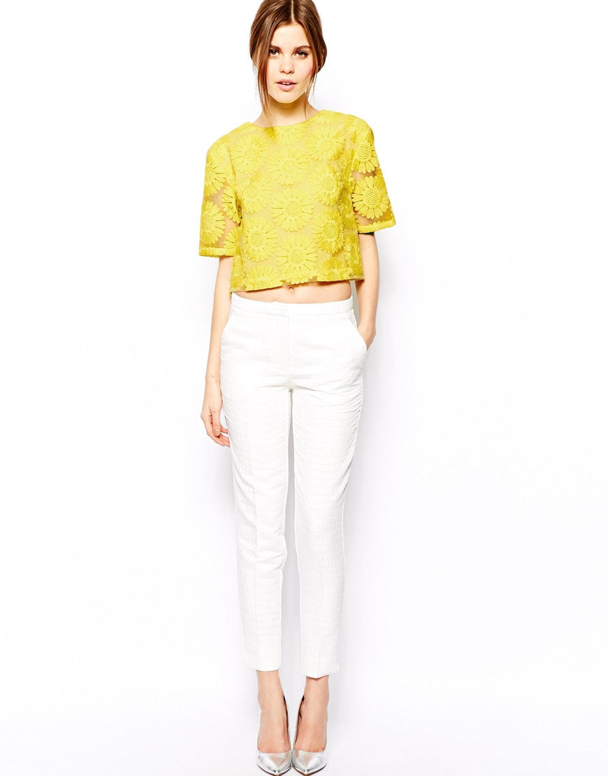 Flower Embroidered T-Shirt Thumbnail