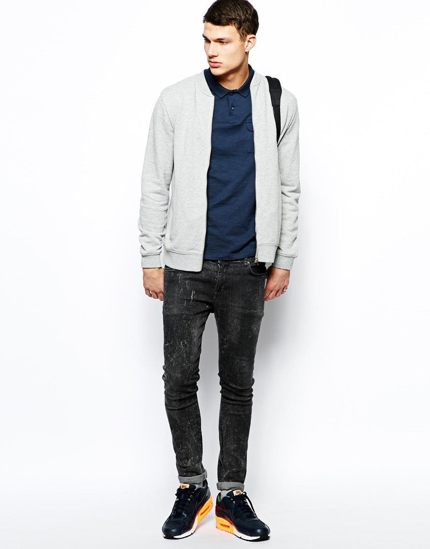 Polo in Slub Fabric with Pocket Thumbnail